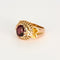 Bague 51 Bague à godrons vintage et grenat rhodolite 58 Facettes