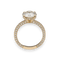 Bague 53 Solitaire en or jaune 18K avec diamant central 3,04 ct K-VS2 HRD et pavage 1,75 ct - Taille 53 58 Facettes FB10500