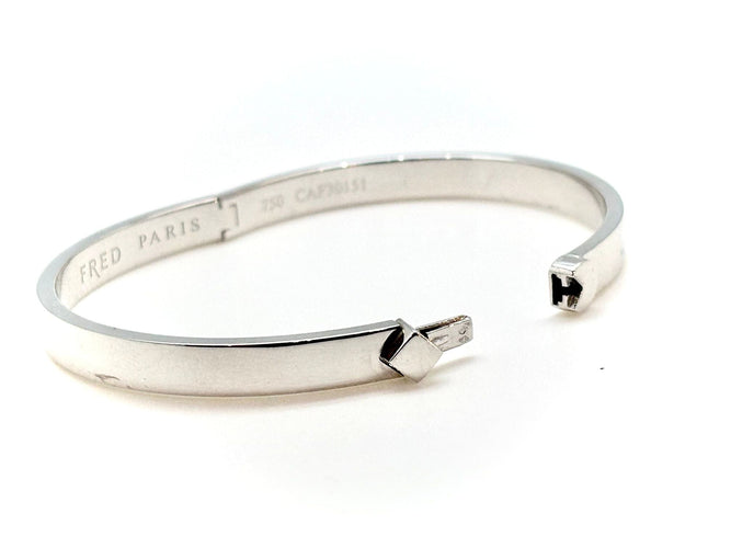 Bracelet BRACELET JONC FRED OR BLANC 58 Facettes M9101