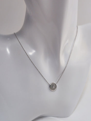 Pendentif Pendentif or gris, calcédoine, diamant 58 Facettes