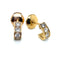 Boucles d'oreilles Paire de Demi Créoles Or jaune Diamants Van Cleef Arpels 58 Facettes