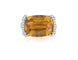 Bague Bague zircon coussin caramel fumé 58 Facettes 133857