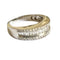 Bague 48 Bague de style contemporain en or blanc et diamants 58 Facettes Q329B
