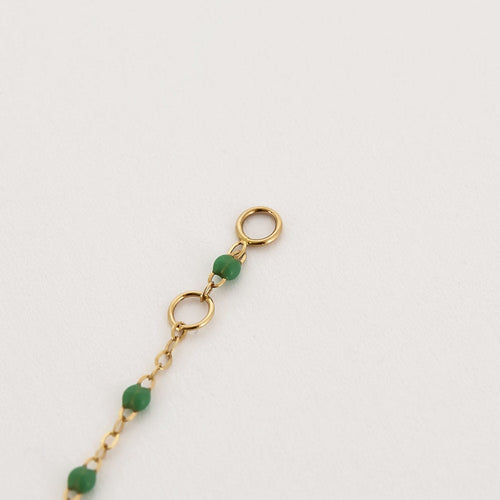 Bracelet GIGI Clozeau - Classique Gigi - Bracelet en or jaune et résine verte 58 Facettes BRI0094X3