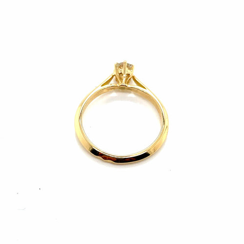Bague 52.5 Solitaire Diamant Or Jaune 58 Facettes