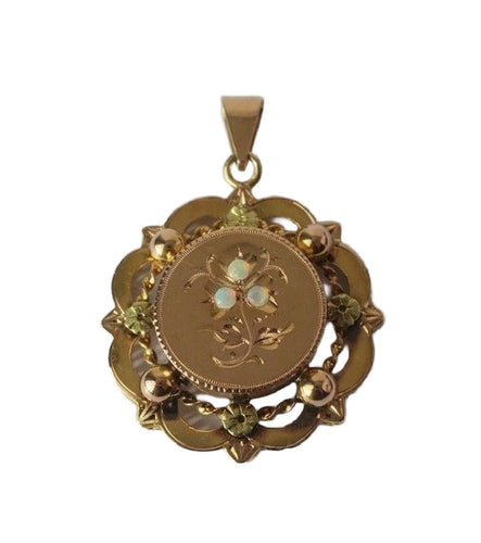 Pendentif Grand pendentif Napoléon III opales or rose 58 Facettes