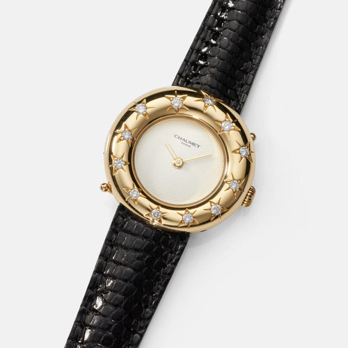 Montre CHAUMET - Montre Anneau en or jaune et diamants 58 Facettes