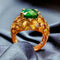 Bague 53.5 Bague Tsavorite 7,20 carats et pavage de citrines 58 Facettes 7662 A