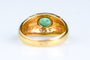 Bague 53 Bague gypsy vintage en or jaune, émeraude ovale & diamants 58 Facettes 413151299-107