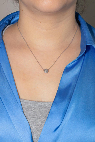 Collier Collier Or blanc Diamant 58 Facettes 4599184CN