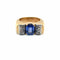 Bague 56 Bague Tank or jaune, platine 58 Facettes