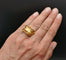 Bague 53 Fred, Bague Signée Ornée De Citrines, Or Jaune 18 Carats. 58 Facettes C73-03