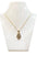 Gouden en diamanten Hand van Fatima ketting en hanger