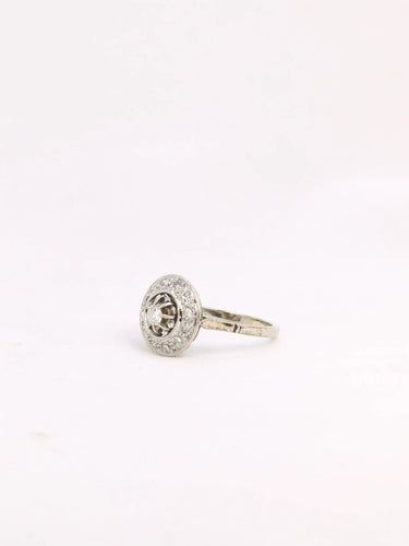 Bague Bague Belle Epoque ronde diamants taille ancienne 58 Facettes J312