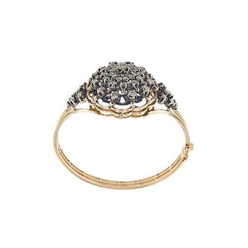 Bracelet Bracelet rigide émaillé en or rose avec diamants 58 Facettes 37288