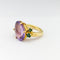 Bague 52.5 Bague en or jaune, améthyste et tsavorites 58 Facettes 33247