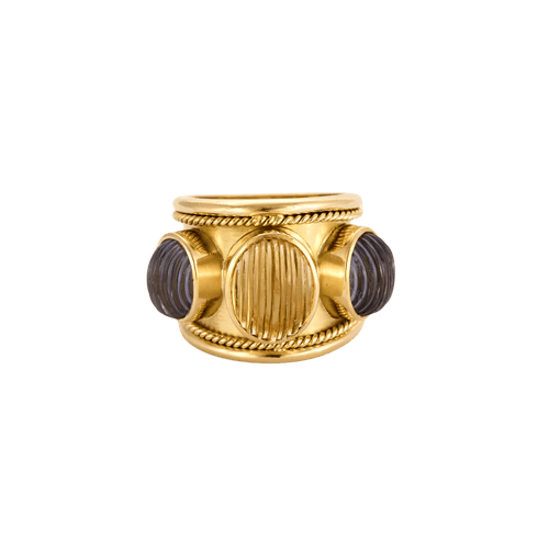 Bague 48 BAGUE JONC OR ET PIERRES DE COULEUR. 58 Facettes BO/240030/