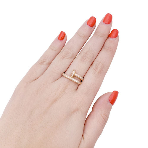 Bague 55 Bague Cartier, "Juste Un Clou", or rose, diamants. 58 Facettes 33751