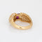 Bague 50 Bague vintage en or jaune avec diamant rubis 1 carat 58 Facettes G12263
