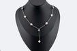 Collier Collier en or blanc avec perles blanches et grises 58 Facettes col303