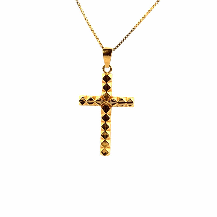 Pendentif Pendentif croix or jaune 58 Facettes 2-PEA2-GS37725