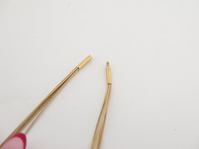 Collier vintage collier DINH VAN cable 5 fils d'or jaune + pendentif siam diamant or 58 Facettes 264072