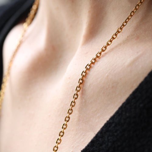 Collier Chaine maille forçat limée or jaune 58 Facettes CVCH16