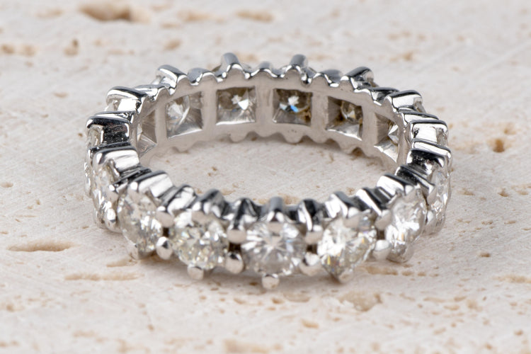 Bague 52 Bague Alliance Diamant18 carats Or blanc 4.20 ct 58 Facettes ALL420-107