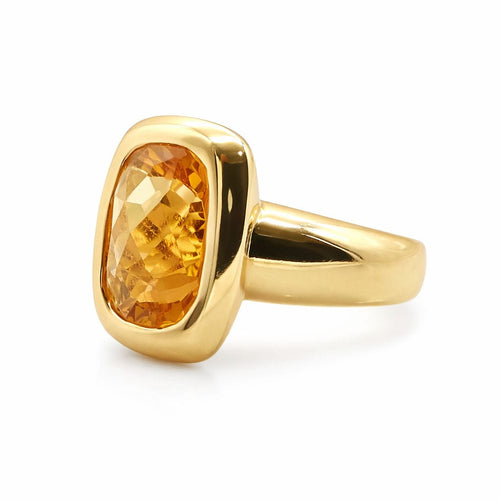Bague 60 Bague or jaune & citrine 58 Facettes