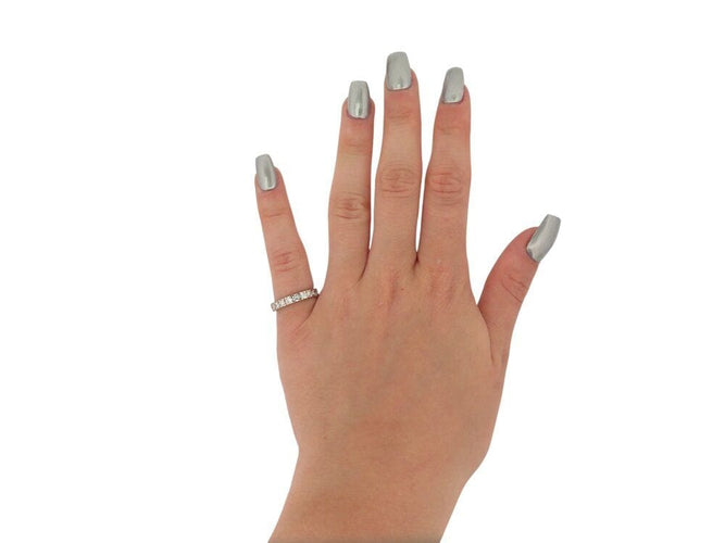 Bague 50 bague alliance americaine 20 diamants 2ct or blanc 18k 2.1gr t50 58 Facettes 268367