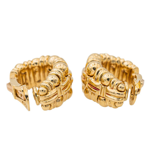 Boucles d'oreilles Boucheron Boucles d'oreilles Boules croisées Or jaune 58 Facettes 3704294CN