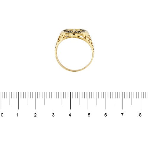 Bague 62 Bague bouclier en or jaune pour homme 58 Facettes 33408