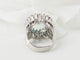Bague 51.5 Bague importante en or blanc, platine, aigue marine et diamants 58 Facettes 33210