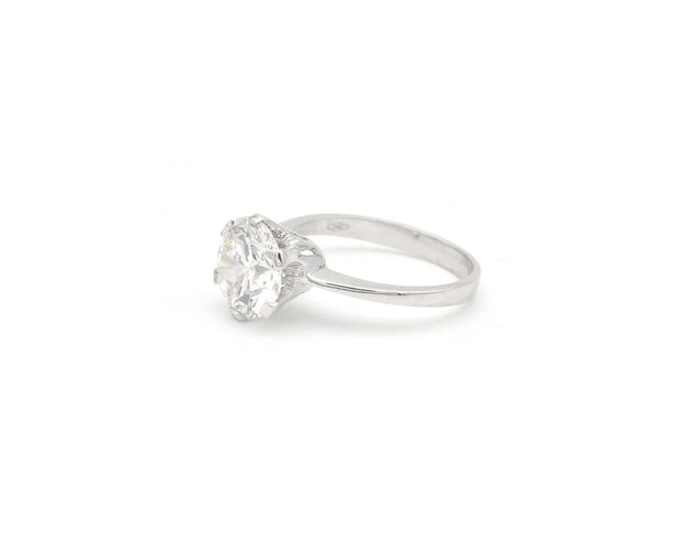 Bague Bague solitaire en or blanc avec diamant 58 Facettes