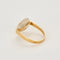 Bague 54 Bague moderniste or jaune et cristal de roche 58 Facettes NAR0303