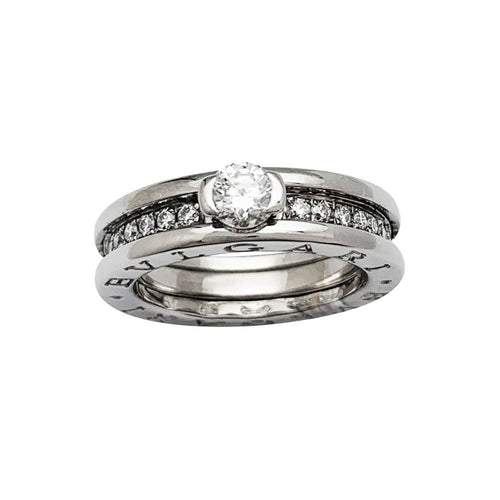 Ring Bulgari, "B.Zero1", white gold and diamonds.