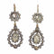 Boucles d'oreilles Haute Couture historique : boucles d'oreilles en diamant pré-victoriennes 58 Facettes 21345-0172