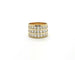 Bague Bague or jaune diamants 58 Facettes