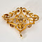 Broche Broche or jaunen diamant et perles 58 Facettes THI0298