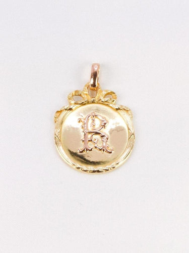 Pendentif Pendentif Art-Nouveau lettre R or jaune 58 Facettes 972