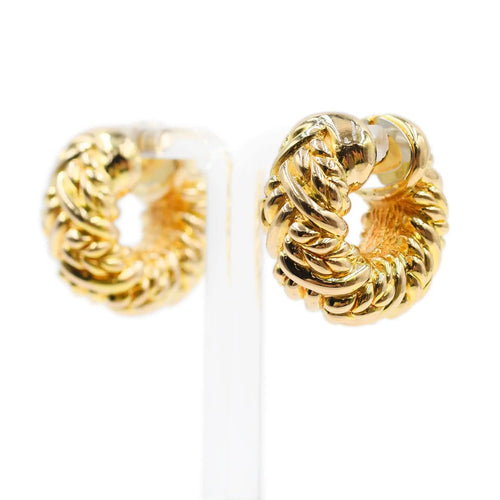 Boucles d'oreilles Chimento - Boucles d'oreilles créoles torsadées en or jaune 58 Facettes