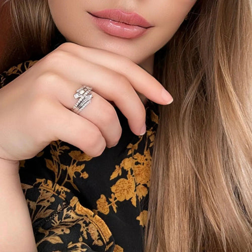 Bague 52 Bague Or Blanc & Diamants 58 Facettes 51-GS29882