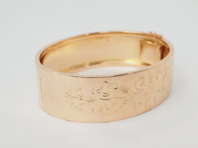 Bracelet Bracelet ancien à décor floral en or rose 58 Facettes 33493