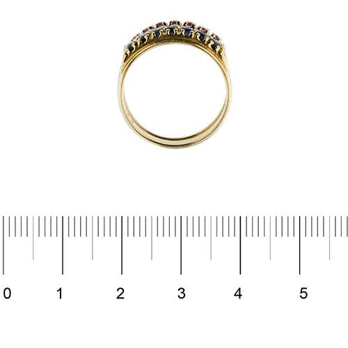 Bague Bagues Riviera avec saphirs, rubis et diamants 58 Facettes 29582