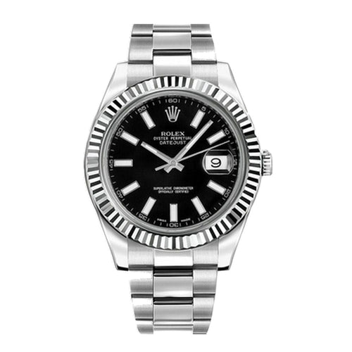 Montre ROLEX - Montre DateJust II Noir 58 Facettes 116334