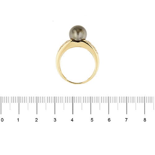 Bague 58 Bague perle de Tahiti et diamant 58 Facettes 38116