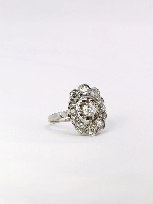 Daisy ring Art Deco diamanten