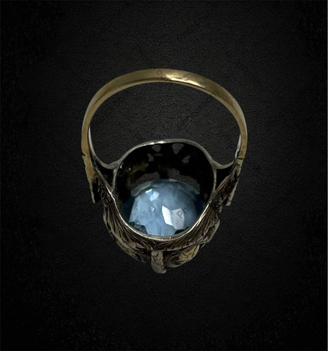 Bague Bague française du début des années 1900 avec spinelle bleu 58 Facettes