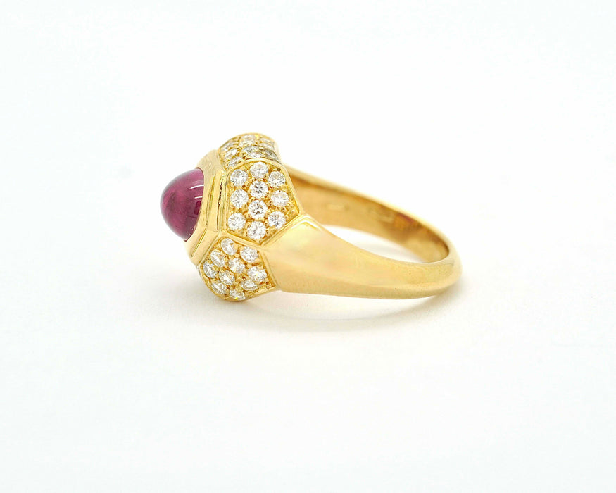 Bague Bague rubis en or jaune et diamants 58 Facettes