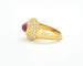 Bague Bague rubis en or jaune et diamants 58 Facettes